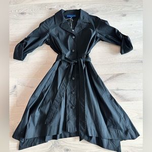 Kiki Lynn black button down shirt dress with tie waist (size 2)